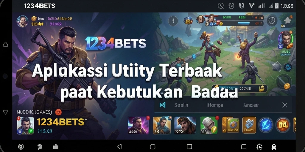 Tampilan antarmuka utama 1234BETS dengan fitur Utility yang intuitif.