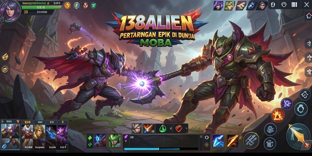 Screenshot gameplay 138ALIEN menunjukkan pertarungan seru antar karakter.
