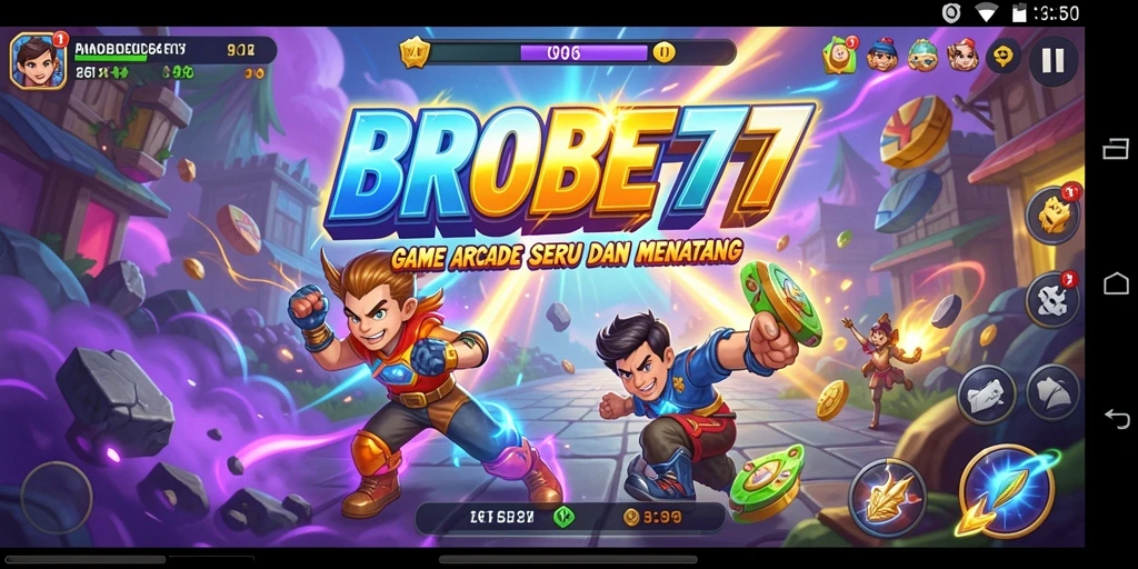Tampilan gameplay seru dari BROBET77, dengan tingkat tantangan yang menarik.