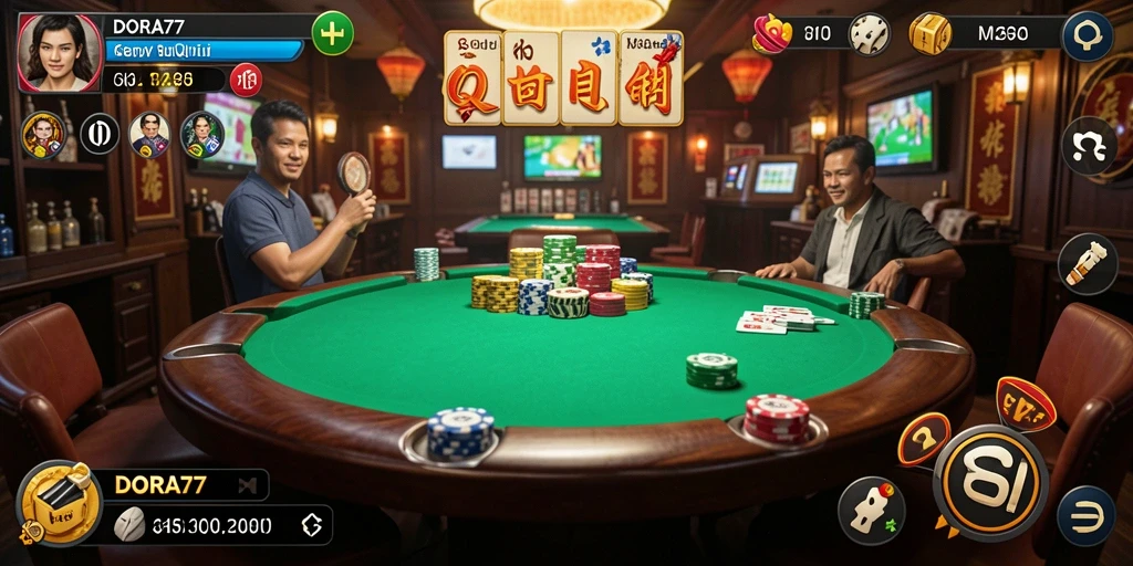 Screenshot utama DORA77 menampilkan gameplay seru QiuQiu.