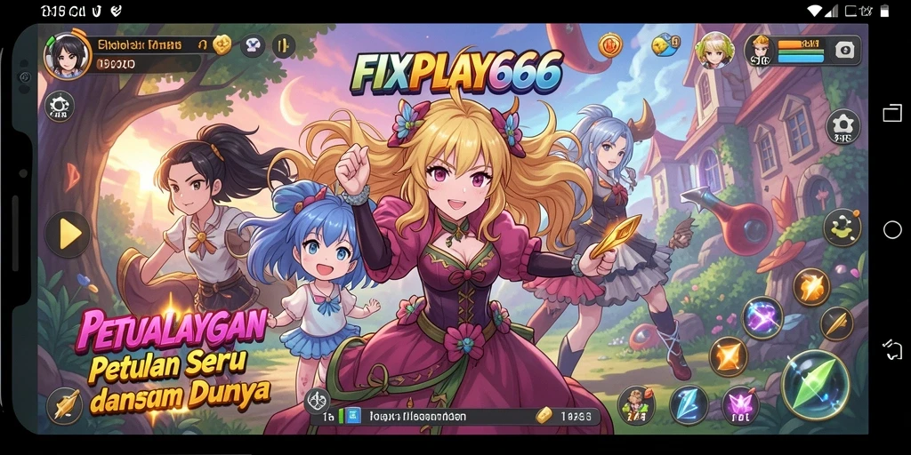 Tangkapan layar gameplay FIXPLAY666 menampilkan aksi seru di dunia Anime.