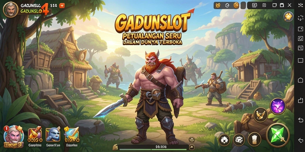 Gameplay GADUNSLOT menunjukkan dunia terbuka yang luas dan penuh petualangan.