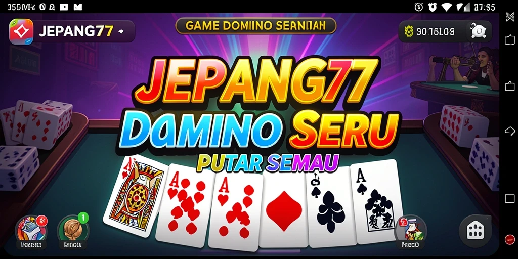 Screenshot gameplay <strong>JEPANG77</strong> menunjukkan serunya permainan Domino.