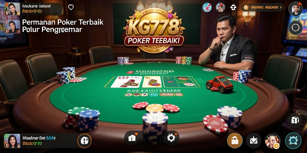 Tangkapan layar utama KG778 menampilkan aksi seru dalam permainan poker.