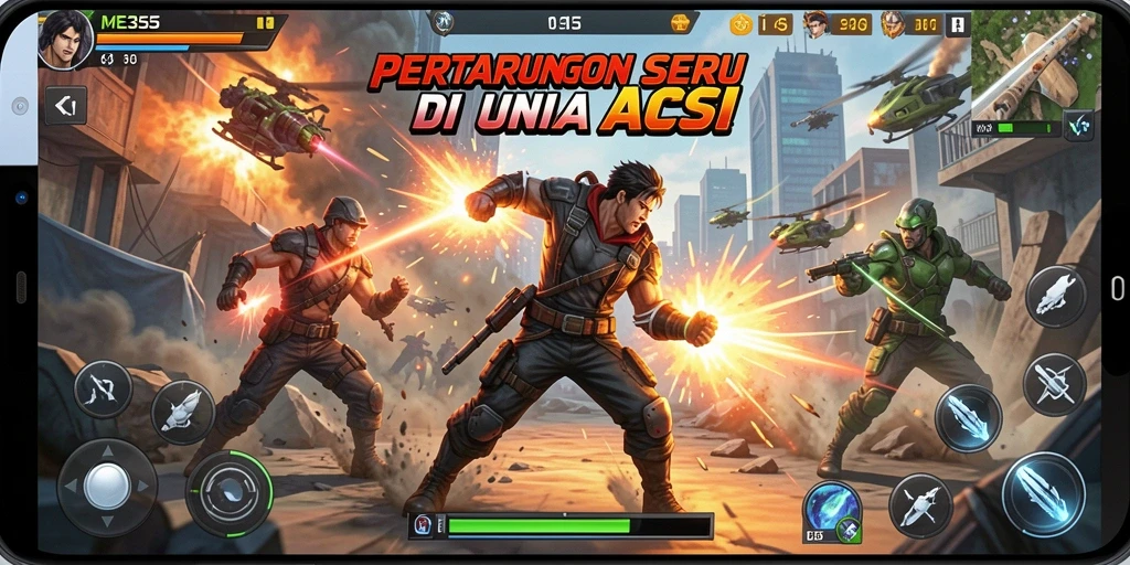 Tampilan gameplay seru dari ME355 saat beraksi.