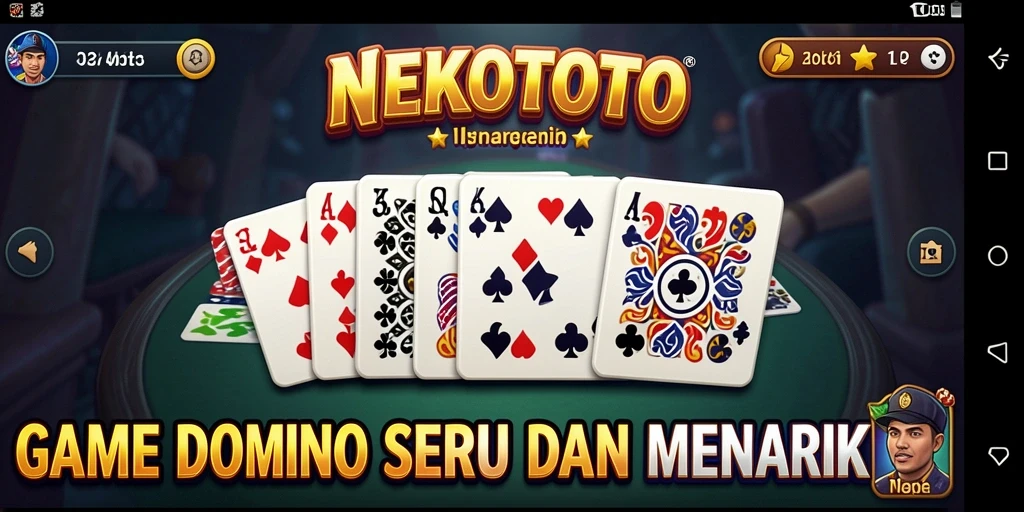 Tampilan utama gameplay NEKOTOTO dengan berbagai mode Domino.