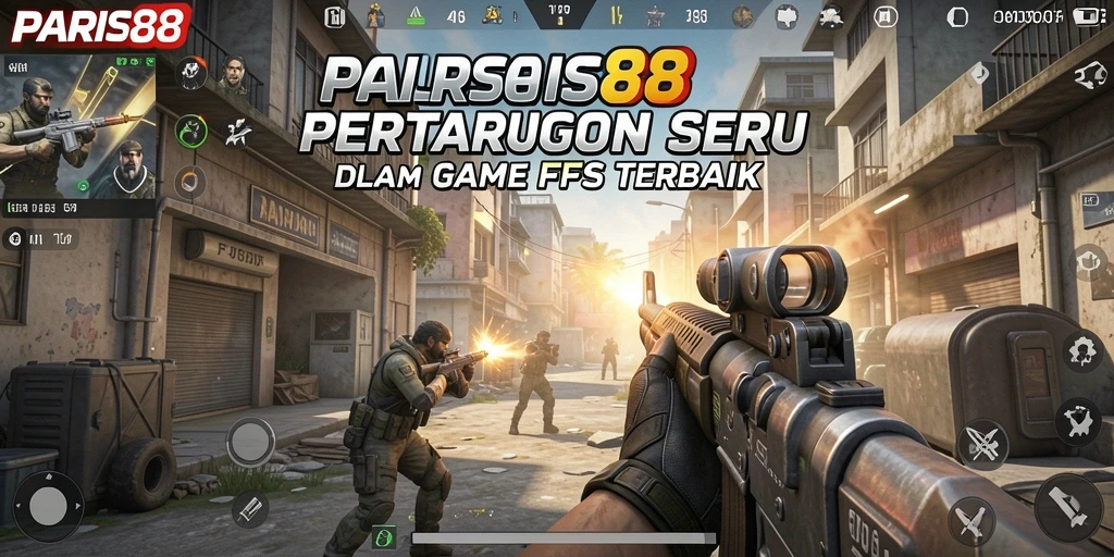 Screenshot menunjukkan aksi seru dalam game FPS PARIS88.