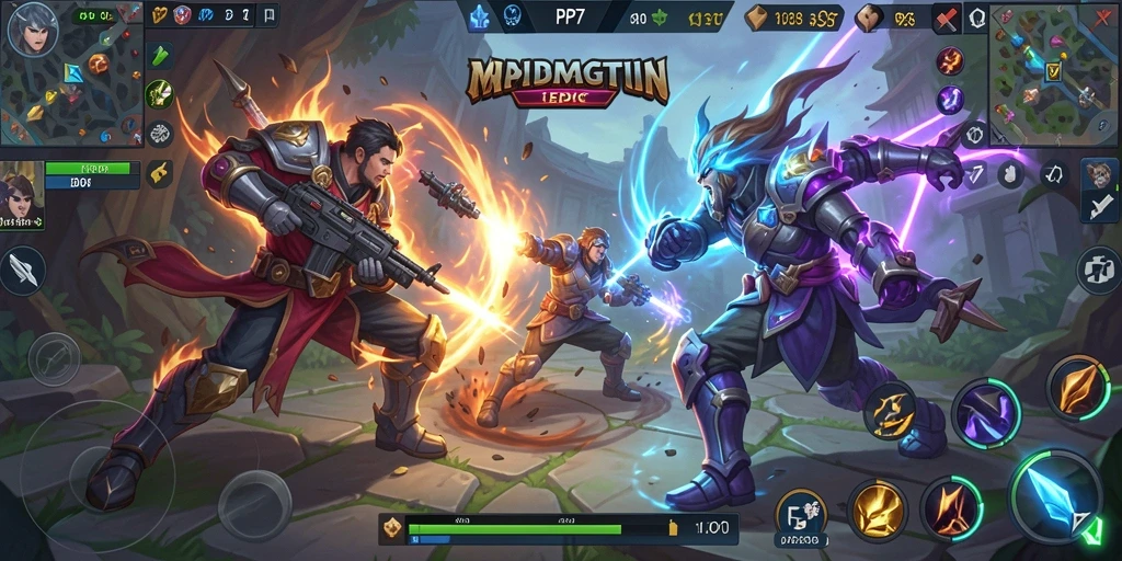 Tampilan gameplay PP7 yang mendebarkan dalam pertempuran tim.