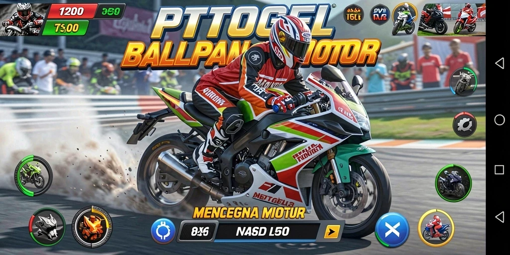 Tangkapan layar gameplay PTTOGEL dengan suasana balapan yang intens.