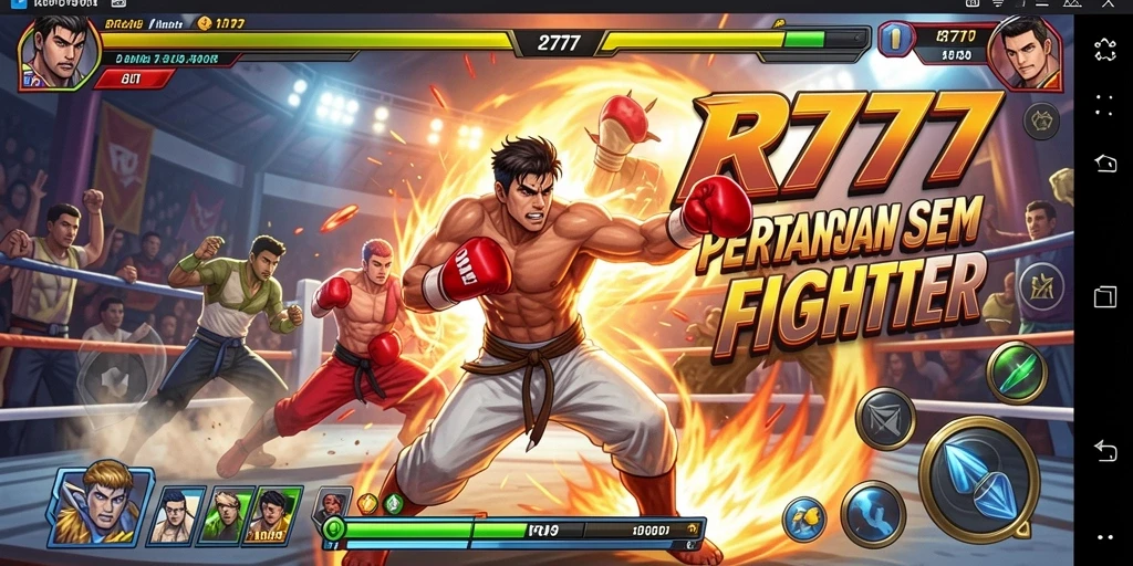 Tampilan gameplay RR777 dengan aksi pertarungan yang mendebarkan.
