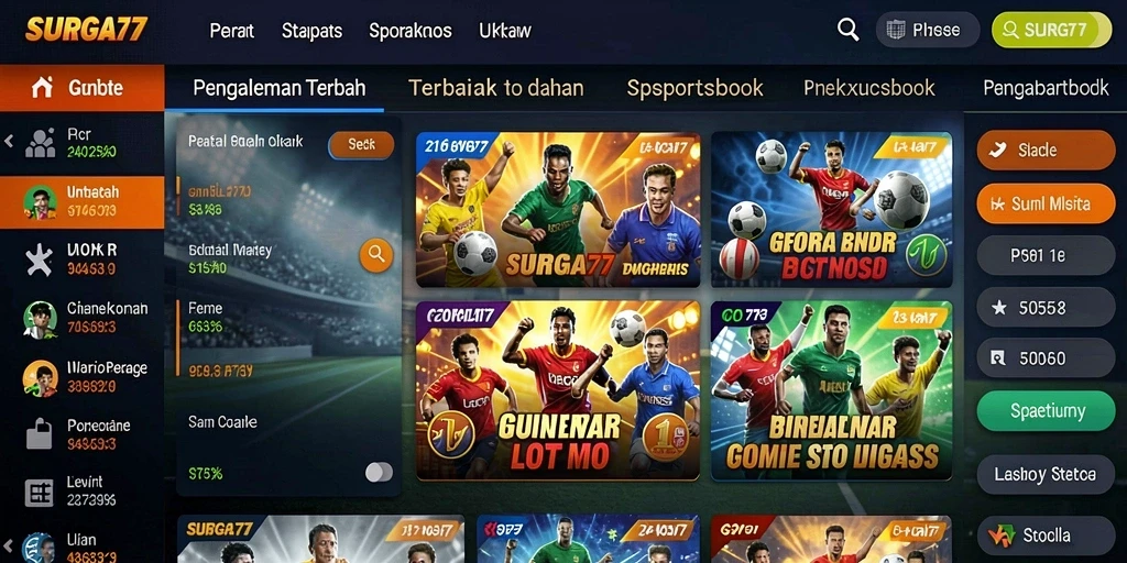 Tampilan gameplay Sportsbook yang menarik di SURGA77.