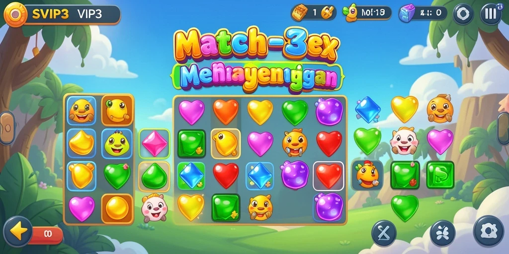 Tampilan gameplay SVIP3 yang seru dan penuh warna.