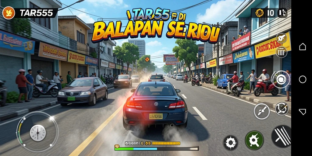 TAR555 menampilkan gameplay balapan yang seru dan menegangkan.