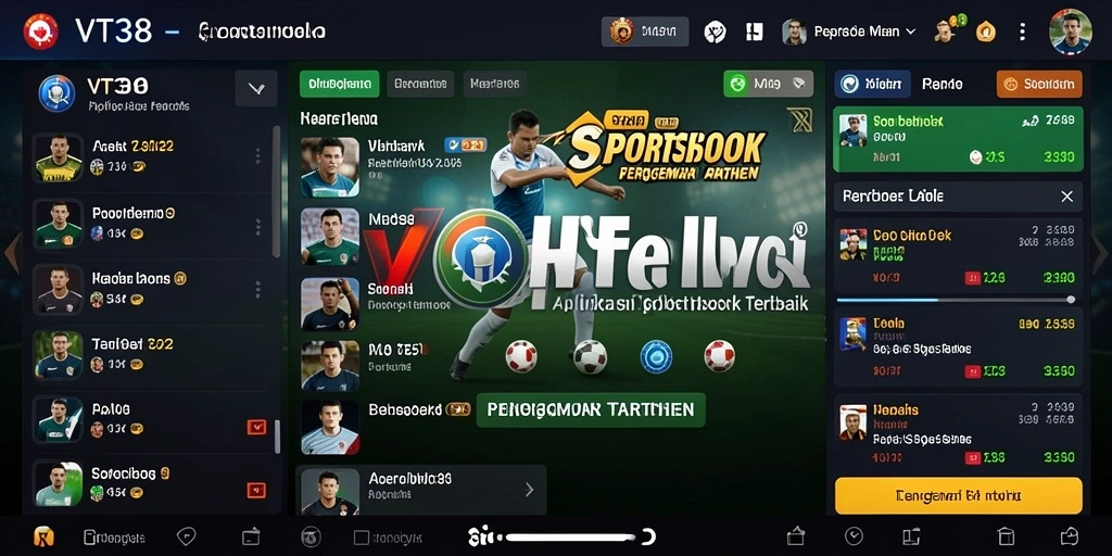 Screenshot VT38 menampilkan gameplay taruhan olahraga yang menarik dan interaktif.