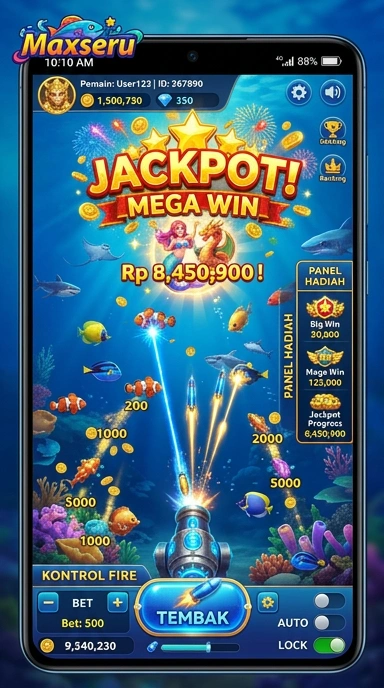 Antarmuka pengguna yang sederhana dan mudah digunakan di maxseru.